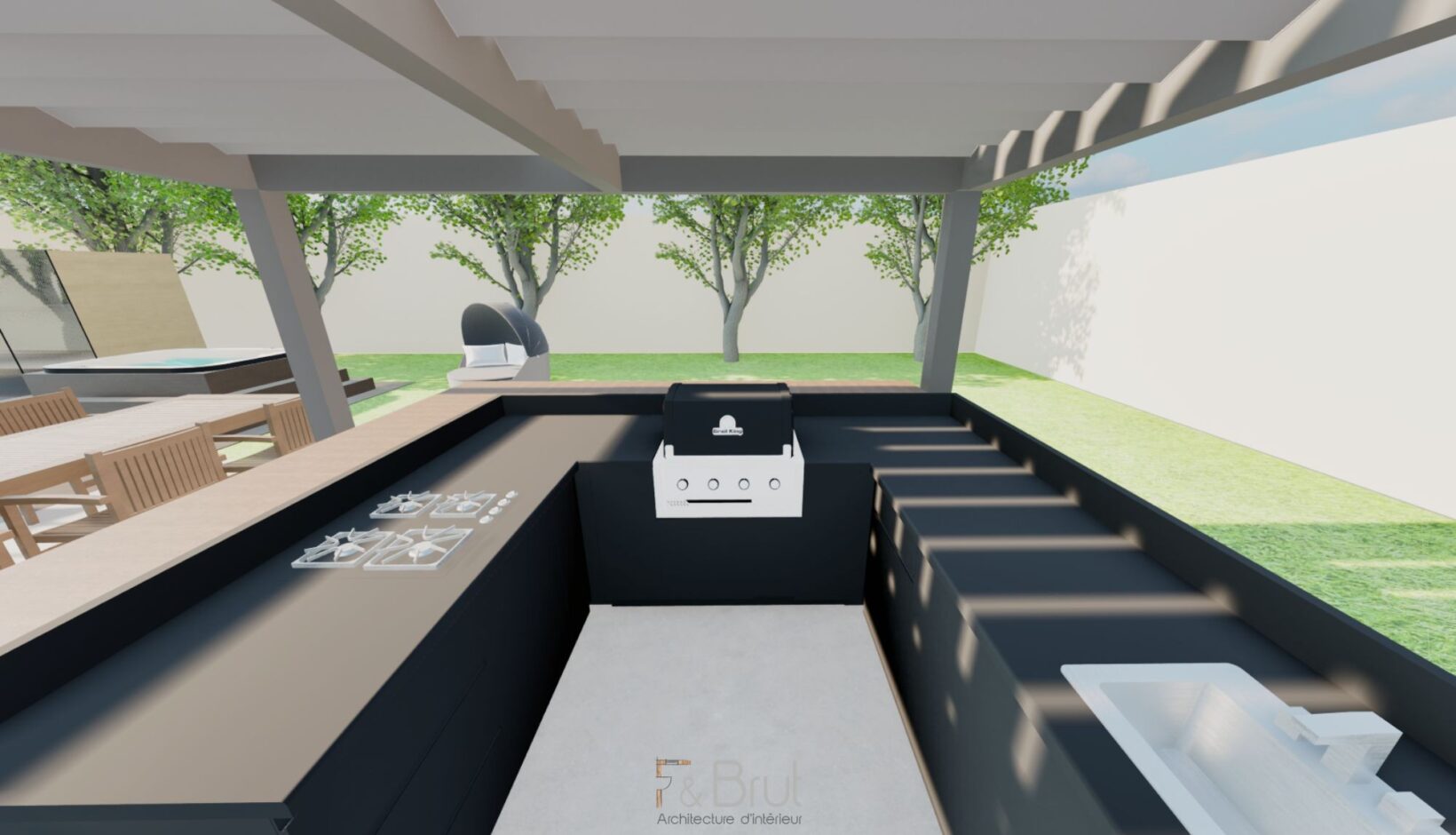Conception d’une terrasse sur mesure par F&Brut Architecture