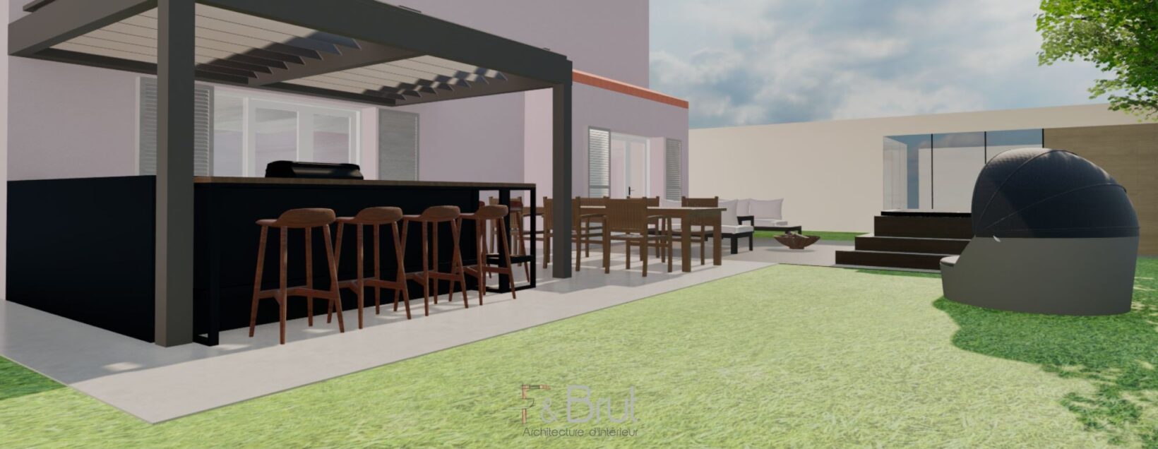 Conception d’une terrasse sur mesure par F&Brut Architecture