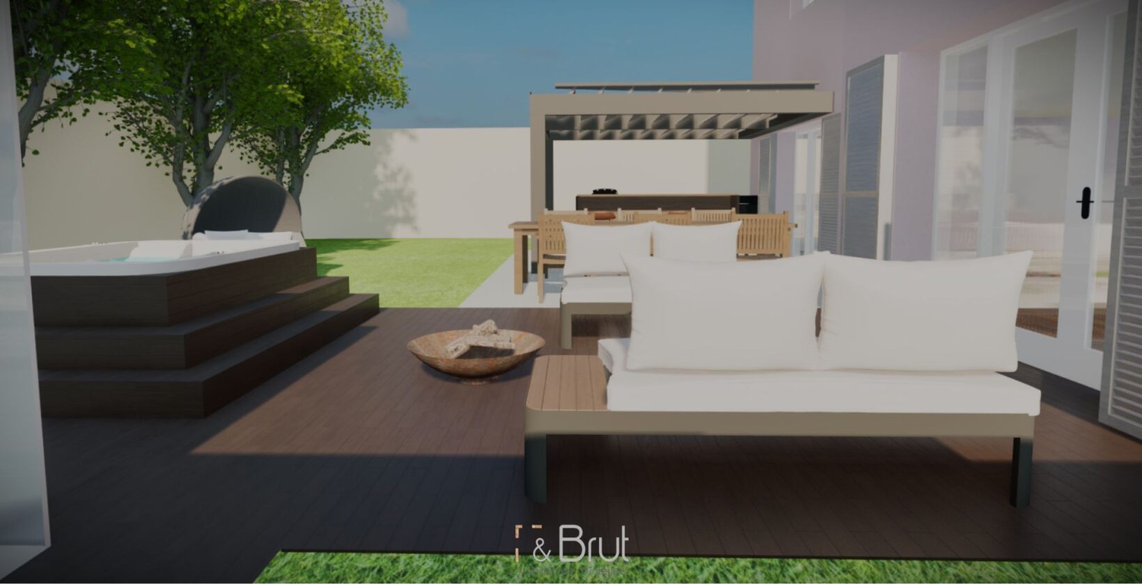 Conception d’une terrasse sur mesure par F&Brut Architecture