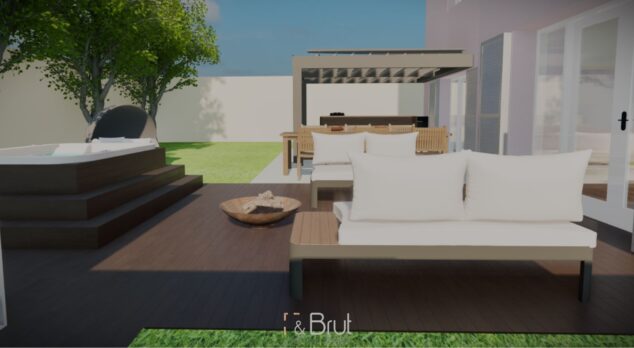 Conception d&rsquo;une terrasse sur mesure par F&Brut Architecture