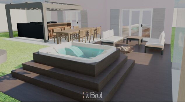 Conception d’une terrasse sur mesure par F&Brut Architecture