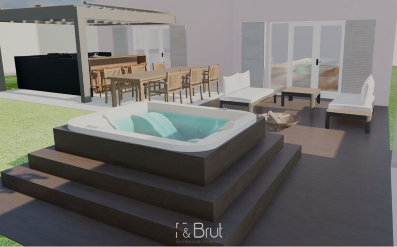 Conception d’une terrasse sur mesure par F&Brut Architecture