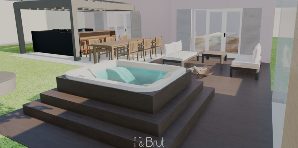 Conception d’une terrasse sur mesure par F&Brut Architecture